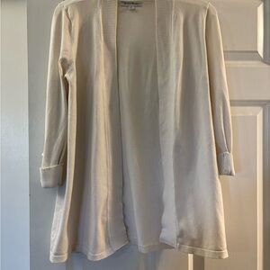 Studio Works Women's White Open Front‎ Cardigan